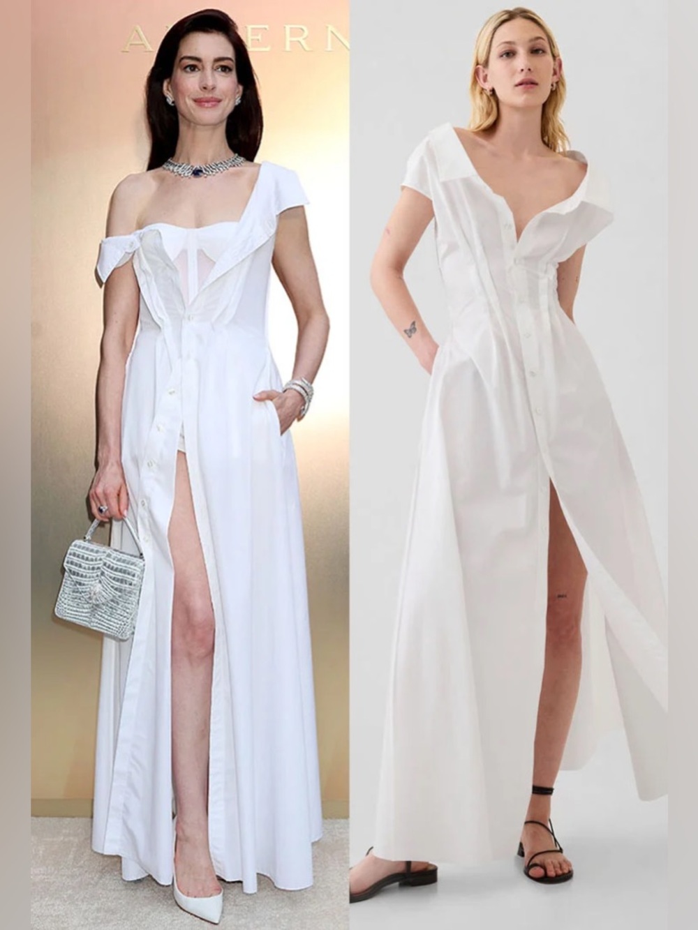 NEW Gap Studio White Poplin Shirtdress Created by Zac Posen Anne Hathaway SZ 0 🤖